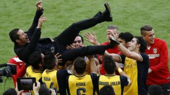 El Atlético y el “cholo” Simeone campeones de la Liga de España 
