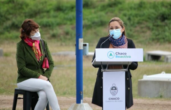 Magda Ayala participó de la inauguración de la nueva planta de tratamiento de residuos cloacales junto al gobernador y funcionarios nacionales 1