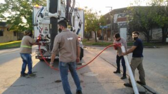 Sáenz Peña: Sameep realiza mantenimiento de cloacas