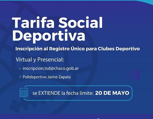 Tarifa social deportivos : hasta el 20 de mayo estarán abiertas las inscripciones para clubes deportivos 1