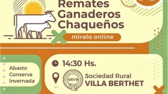 Villa Berthet: séptimo remate ganadero chaqueño de pequeños y medianos productores