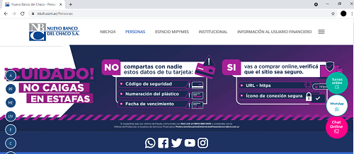 El Nuevo Banco del Chaco informa los canales oficiales para prevenir estafas 2
