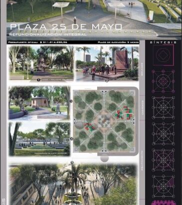 “La plaza 25 de Mayo está deteriorada, es necesario reacondicionarla e iluminarla para que el vecino pueda disfrutarla”