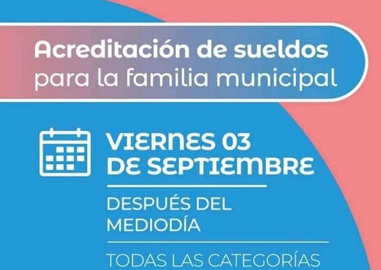 Barranqueras: el municipio informa que encuentra acreditado el sueldo de la familia municipal