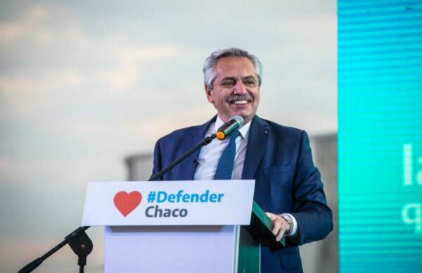 Magda Ayala acompañó al presidente Alberto Fernández en su visita al Chaco 3
