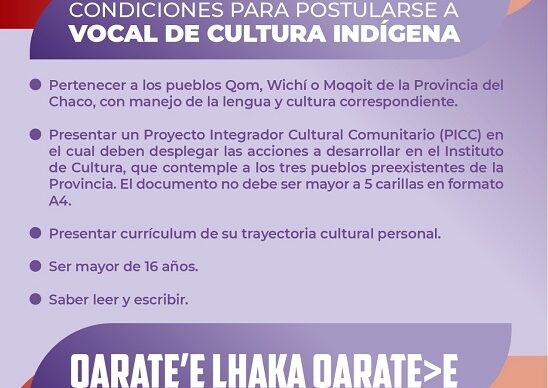 Cultura anunció la elección de Vocal por los Pueblos Indígenas 1