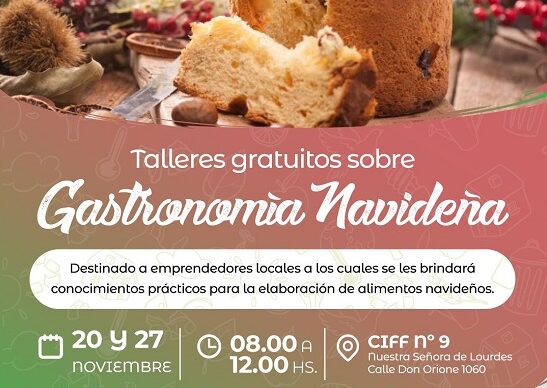 Barranqueras: taller gratuito de gastronomía navideña