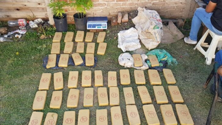 La policía del Chaco desbarató una banda narco y secuestró más de 45 kilos marihuana