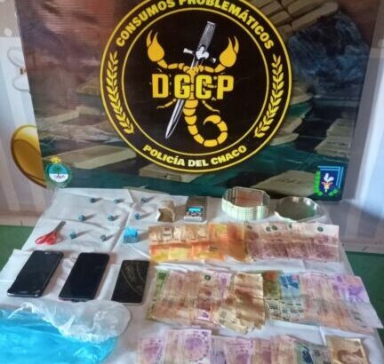 La Policía del Chaco secuestró armas, drogas y dinero