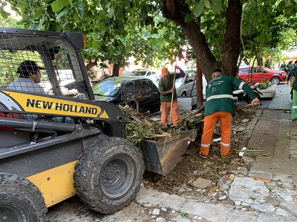 El Municipio capitalino concretó tareas de desmalezado y limpieza en el barrio Central Norte