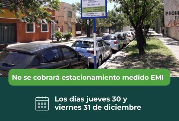 En Resistencia, no se cobrará el estacionamiento entre el jueves 30 y el viernes 31 de diciembre