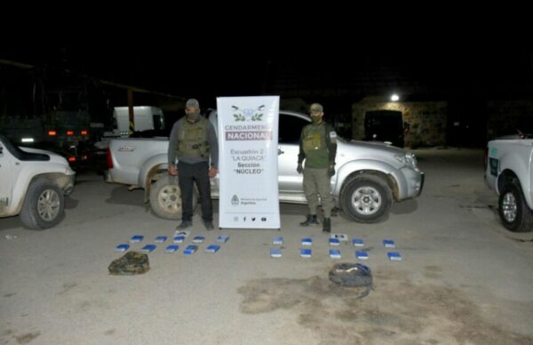 Jujuy: Gendarmería secuestró más de 20 kilos de cocaína