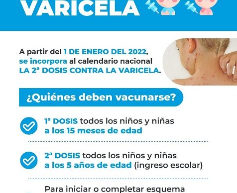 Calendario Nacional de Vacunación: Chaco incorporó la segunda dosis contra la varicela zoster para niños y niñas de 5 años