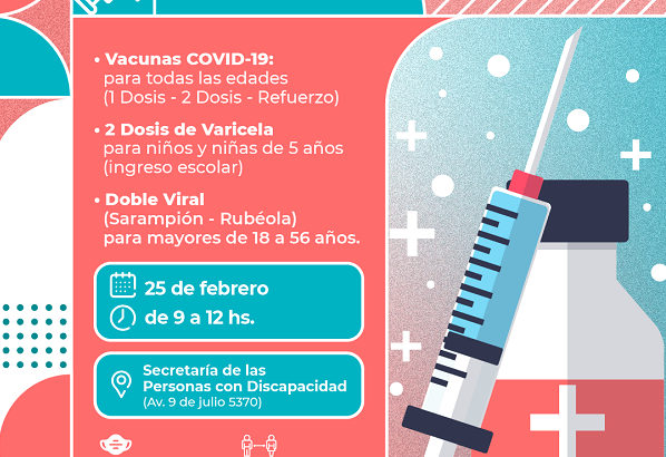 Barranqueras: aplicarán vacunas contra el Covid 19 en la Secretaría de las Personas con Discapacidad