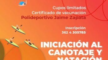 Clases de canotaje y natación en el Jaime Zapata