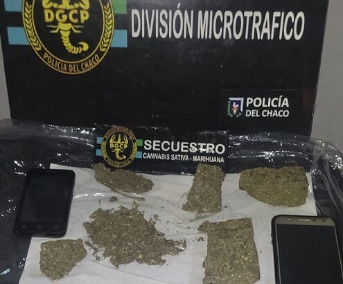 Golpe al narcomenudeo: la Policía del Chaco detuvo a dos mujeres y secuestró 242 gramos de marihuana