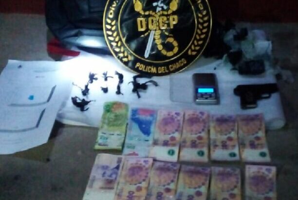 Golpe al narcomenudeo en Villa Angela: secuestran cocaína, dinero y un arma de fuego