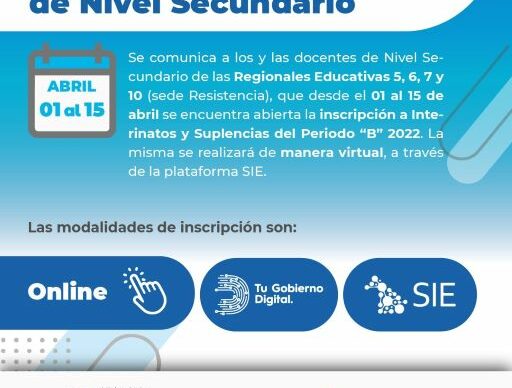 Junta de Clasificación de Nivel Secundario informa fecha de inscripción de interinatos y suplencias2022