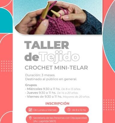 Barranqueras: taller de capacitación de crochet y mini-telar