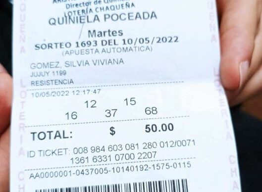 Golpe de suerte, su marido le regalo un ticket de la Poceada y gano  5,5 millones de pesos