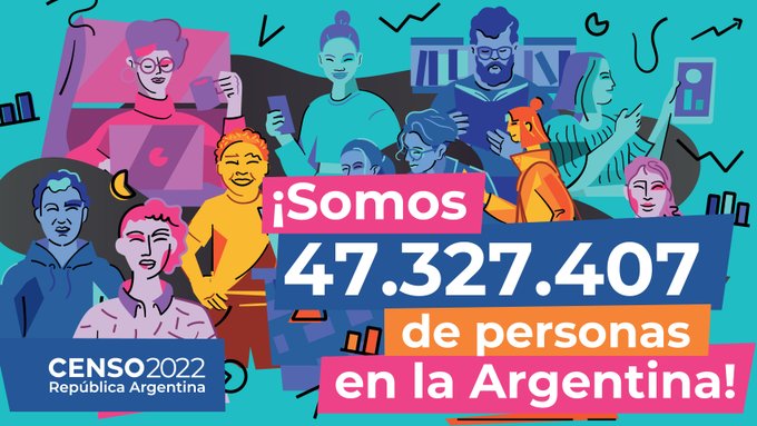 Primeros datos del Censo 2022: Argentina tiene un total de 47.327.407 habitantes
