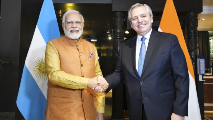 En Alemania, Alberto Fernández se reunió con Narendra Modi, presidente de India
