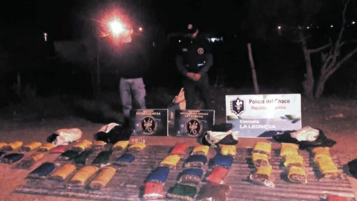 La Leonesa: la Policía del Chaco secuestró más de 32 kilos de marihuana