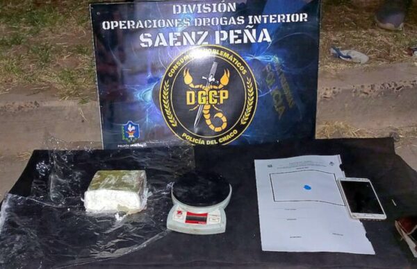 Sáenz Peña: Atrapan a un dealer intentando vender 587 gramos de cocaína 1