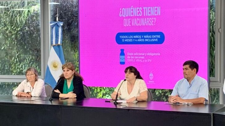 Carolina Centeno informó sobre la Campaña Nacional de Vacunación contra Sarampión, Rubéola, Paperas y Poliomielitis en Chaco
