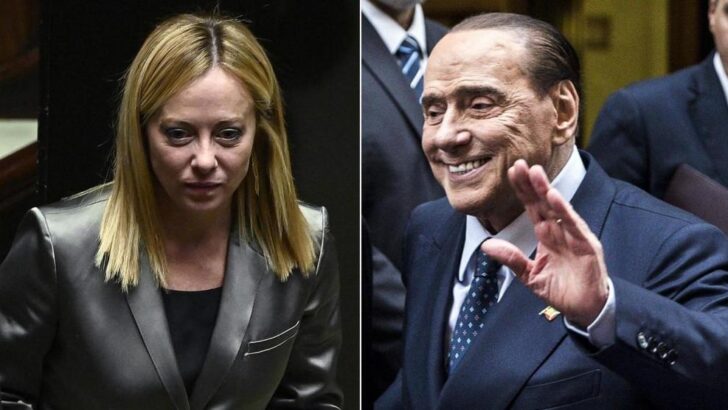 Italia: Giorgia Meloni recibe a Silvio Berlusconi