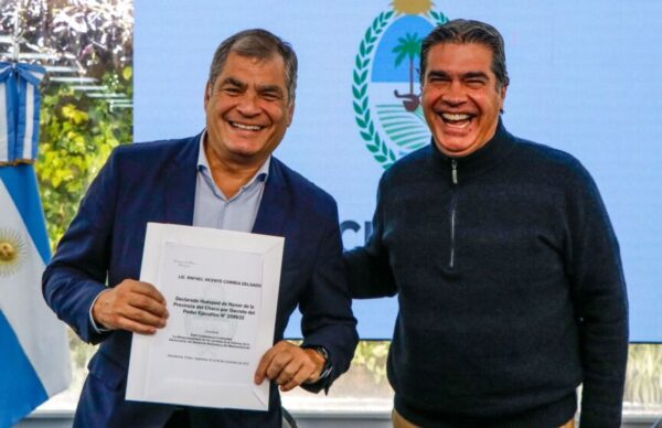 Capitanich recibió al expresidente ecuatoriano Rafael Correa 2