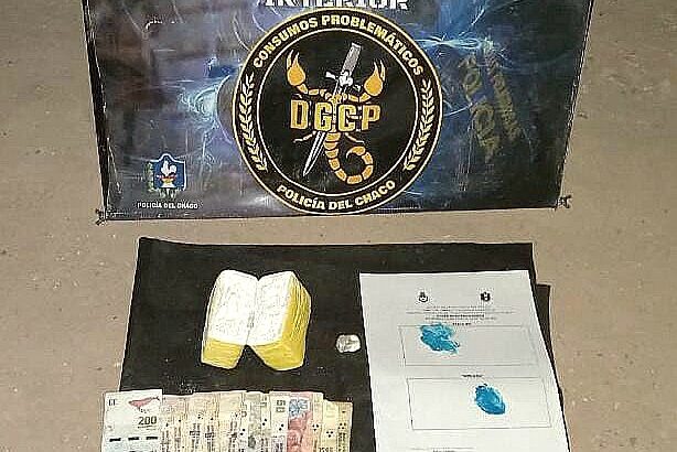 Sáenz Peña: atrapan a una pareja con más de medio kilo de cocaína