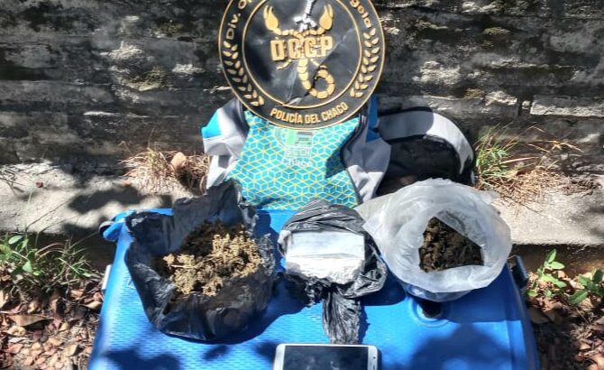 Villa Ángela: atrapan a dealer con 518 gramos de cocaína y 701 gramos de marihuana
