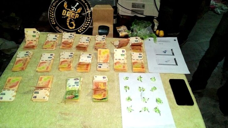 Villa Ángela: la Policía del Chaco secuestró $178.000 y 61 bochitas de cocaína