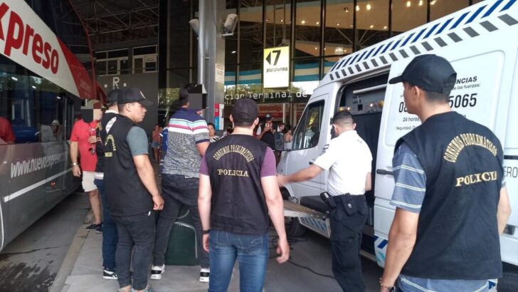 La Policía del Chaco y la PSA realizaron operativo en la Estación Terminal de Ómnibus de Resistencia