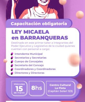Ley Micaela: se capacitará a personal del ejecutivo y legislativo de Barranqueras