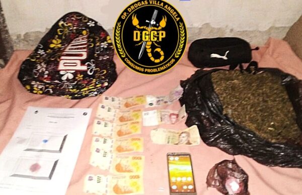 Villa Ángela: secuestran marihuana, cocaína y cerca de 95 mil pesos 1