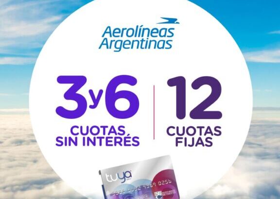 NBCH y Aerolíneas Argentinas: pasajes en cuotas y sin interés