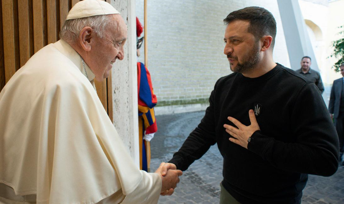 El Papa, ante Zelenski, ratificó su “oración constante” por la paz en Ucrania