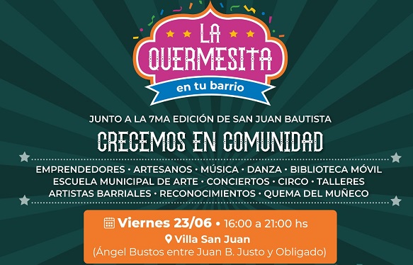 Junto a la fiesta de San Juan Bautista, Resistencia realiza una edición especial de La Quermesita