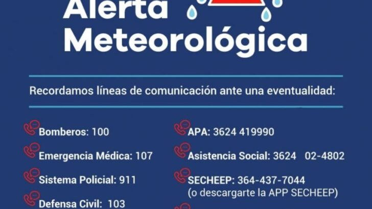 Alerta Meteorológica: el Gobierno recuerda vías de comunicación