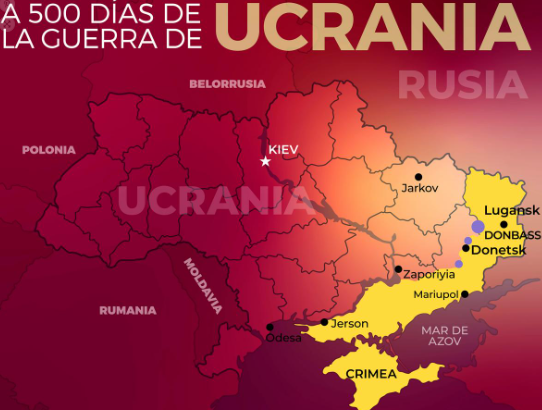 La guerra en Ucrania cumple 500 días, sin perspectivas de paz