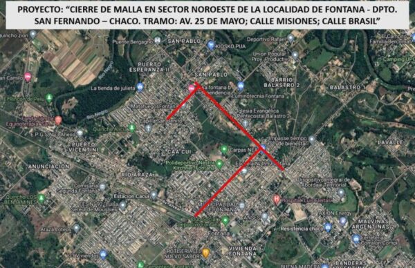 La DVP realizará la Consulta Pública para el “Cierre De Malla En Sector Noroeste de la localidad de Fontana"
