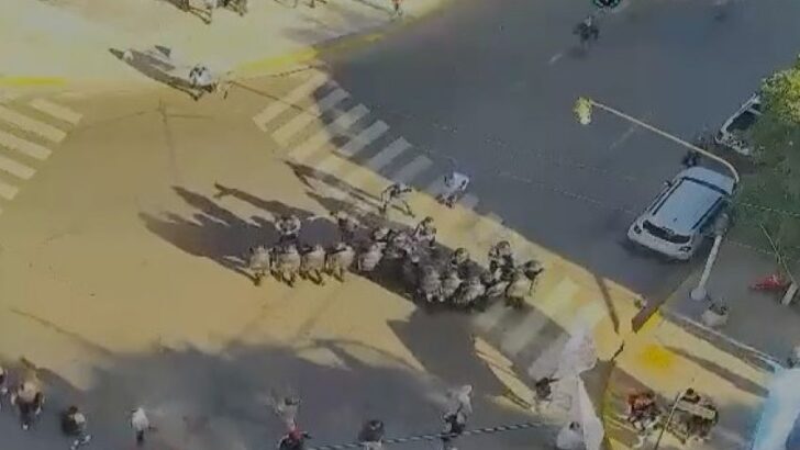 La Policía despejó otra protesta social en el microcentro de Resistencia