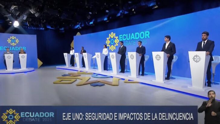 Los presidenciales de Ecuador debatieron sobre inseguridad y combustibles