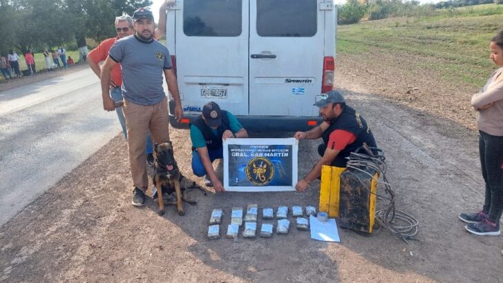 San Martín: “Nala” descubrió 13 panes de marihuana dentro de una soldadora