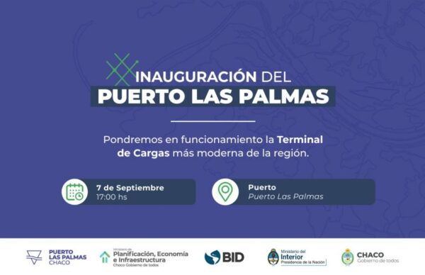 Capitanich inaugura este jueves el “Puerto Las Palmas”
