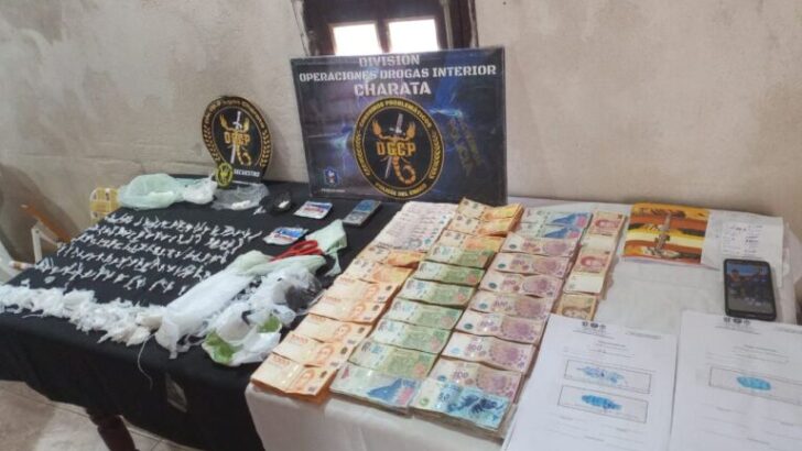 Charata: secuestran 124 gramos de cocaína y $291.140 pesos