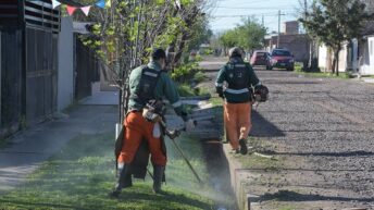 En el barrio Juan Bautista Alberdi, el Municipio de Resistencia realizó un amplio operativo de limpieza