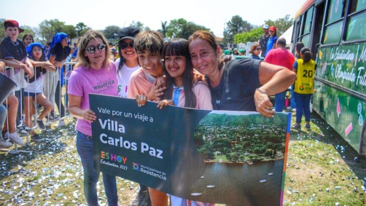 En el cierre de la estudiantina, y en el marco de las Mini Olimpiadas Futuro, estudiantes de 10 cursos ganaron viajes a Carlos Paz